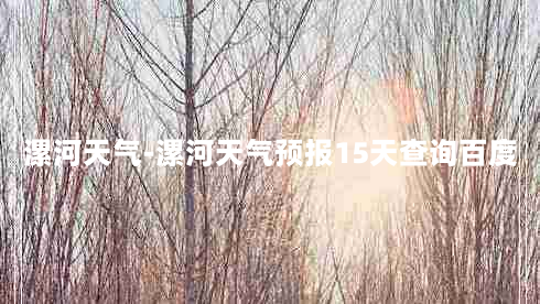 漯河天气-漯河天气预报15天查询百度