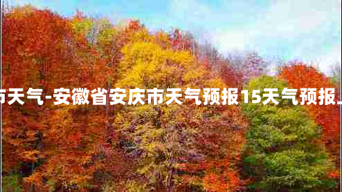 安徽省安庆市天气-安徽省安庆市天气预报15天气预报上海天气预报