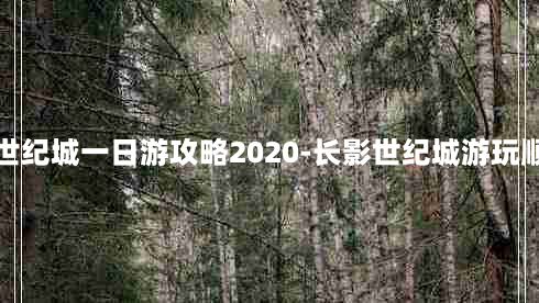 长影世纪城一日游攻略2020-长影世纪城游玩顺序图