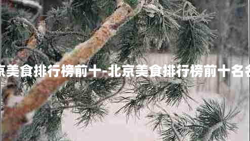 北京美食排行榜前十-北京美食排行榜前十名名字