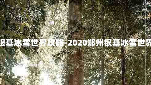 郑州银基冰雪世界攻略-2020郑州银基冰雪世界攻略