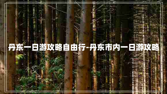 丹东一日游攻略自由行-丹东市内一日游攻略