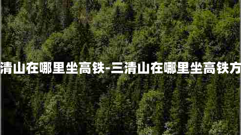 三清山在哪里坐高铁-三清山在哪里坐高铁方便