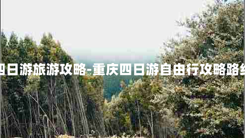 重庆四日游旅游攻略-重庆四日游自由行攻略路线推荐