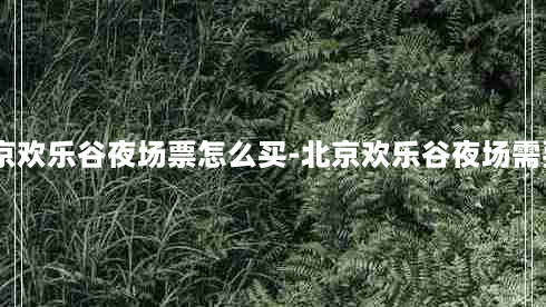 2021北京欢乐谷夜场票怎么买-北京欢乐谷夜场需要预约吗