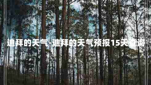 迪拜的天气-迪拜的天气预报15天查询