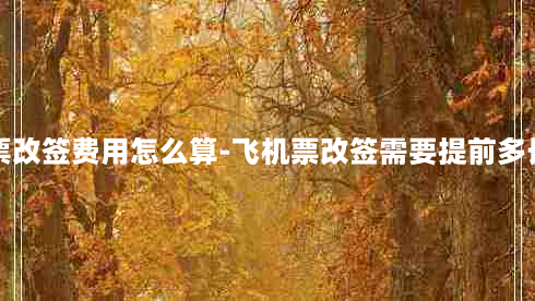 飞机票改签费用怎么算-飞机票改签需要提前多长时间