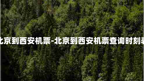 北京到西安机票-北京到西安机票查询时刻表