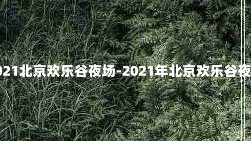 2021北京欢乐谷夜场-2021年北京欢乐谷夜场