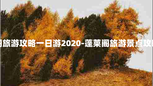 蓬莱阁旅游攻略一日游2020-蓬莱阁旅游景点攻略一日