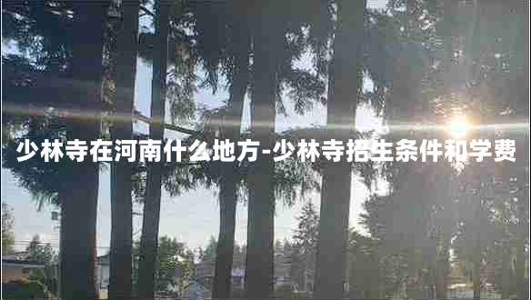 少林寺在河南什么地方-少林寺招生条件和学费