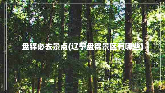 盘锦必去景点(辽宁盘锦景区有哪些)