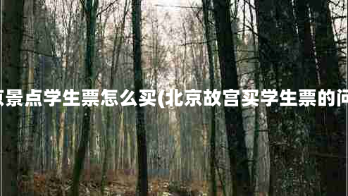 北京景点学生票怎么买(北京故宫买学生票的问题)