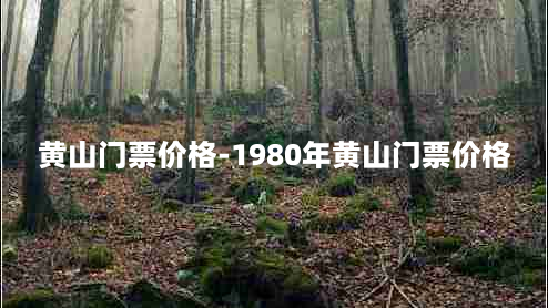 黄山门票价格-1980年黄山门票价格