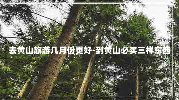 去黄山旅游几月份更好-到黄山必买三样东西