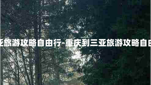 三亚旅游攻略自由行-重庆到三亚旅游攻略自由行