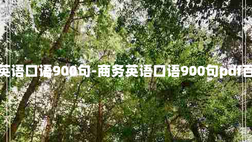 商务英语口语900句-商务英语口语900句pdf百度云