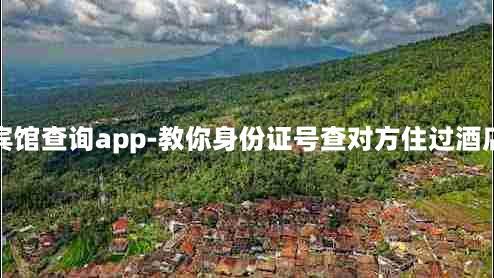 宾馆查询app-教你身份证号查对方住过酒店