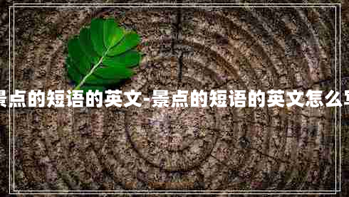 景点的短语的英文-景点的短语的英文怎么写