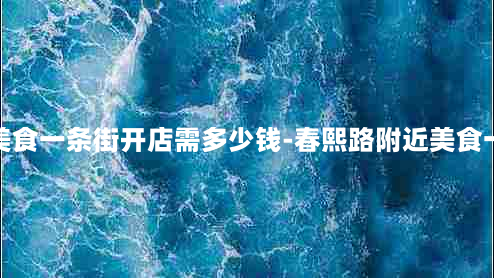 春熙路附近美食一条街开店需多少钱-春熙路附近美食一条街叫什么