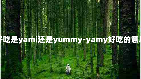 好吃是yami还是yummy-yamy好吃的意思