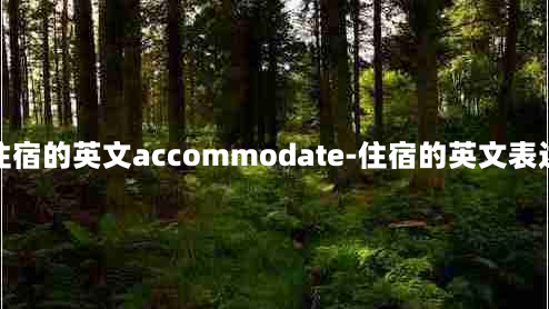 住宿的英文accommodate-住宿的英文表达