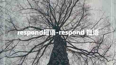 respond短语-respond 短语