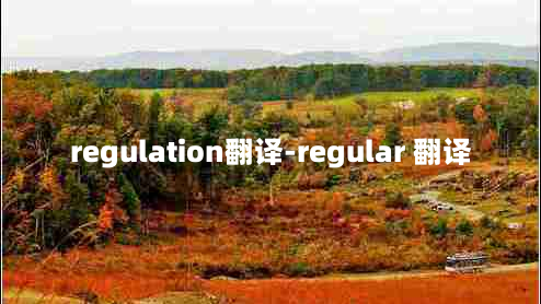 regulation翻译-regular 翻译