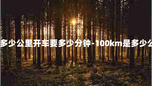 100km等于多少公里开车要多少分钟-100km是多少公里开车多久