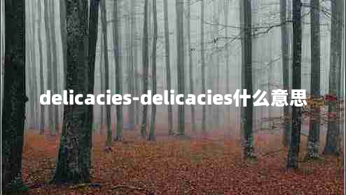 delicacies-delicacies什么意思