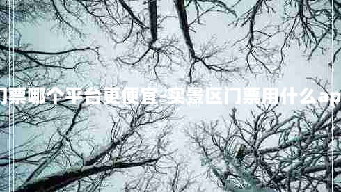 买景区门票哪个平台更便宜-买景区门票用什么app更便宜