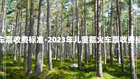 火车票收费标准-2023年儿童票火车票收费标准