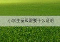 小学生留级需要什么证明(小学生留级需要什么证明和材料)