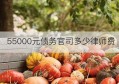 55000元债务官司多少律师费(8000元债务律师费用多少)