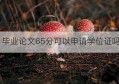 毕业论文65分可以申请学位证吗(论文75分能申请学位证吗)