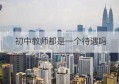 初中教师都是一个待遇吗(初中教师年度工作总结)