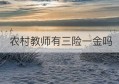 农村教师有三险一金吗(湖北省农村义务教师招聘报名入口)