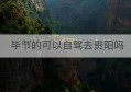 毕节的可以自驾去贵阳吗(毕节到贵阳旅游攻略)