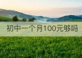 初中一个月100元够吗