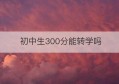 初中生300分能转学吗