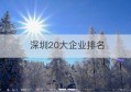 深圳20大企业排名(深圳有哪些知名大企业)