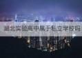 湖北实验高中属于私立学校吗(省实验高中武汉是私立学校吗)