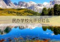 民办学校允许分红么