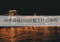 中考成绩290分能上什么学校(中考290分能上哪些职高)