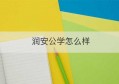 润安公学怎么样(润安公学是公立学校吗)