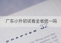 广东小升初试卷全省统一吗(广东中考是全省统一还是全市统一)