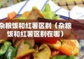 杂粮饭和红薯区别（杂粮饭和红薯区别在哪）