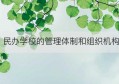 民办学校的管理体制和组织机构(民办学校管理架构)