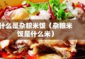 什么是杂粮米饭（杂粮米饭是什么米）