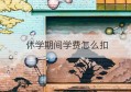 休学期间学费怎么扣(休学学生学费怎么处理)